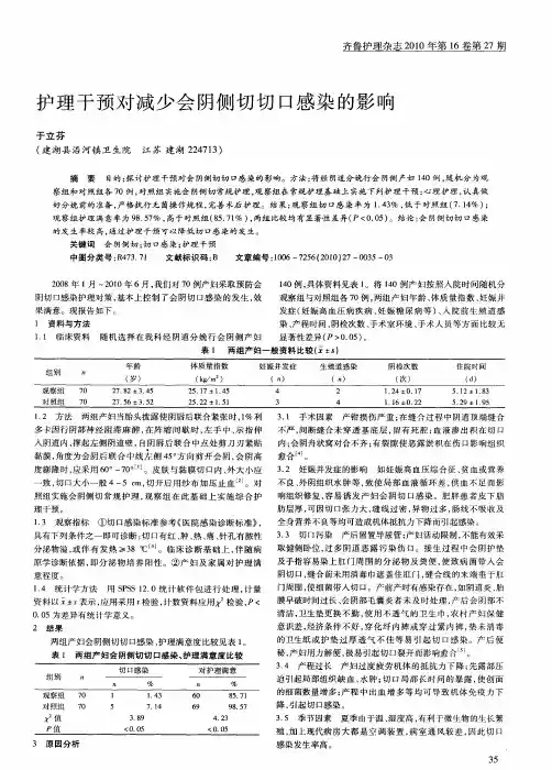 护理干预对减少会阴侧切切口感染的影响