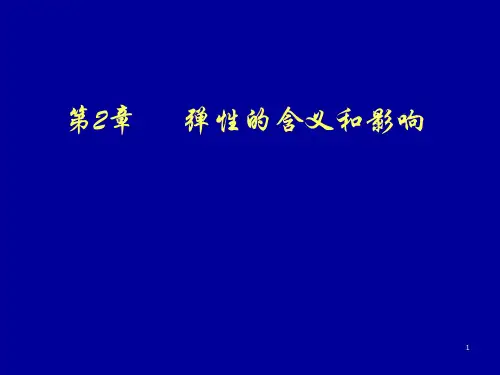第2章  弹性含义与影响