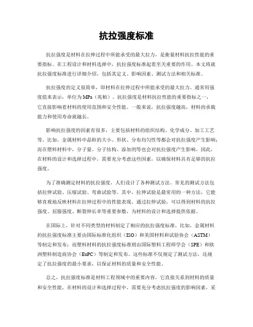 抗拉强度标准