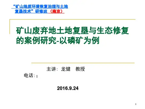 矿山废弃地土地复垦与生态修复的案例研究以磷矿为例南京培训ppt课件