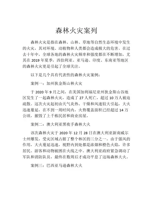 森林火灾案列