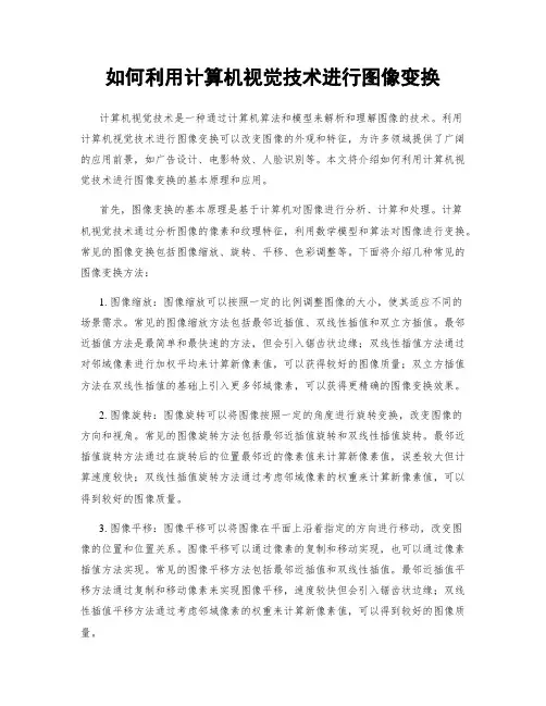 如何利用计算机视觉技术进行图像变换