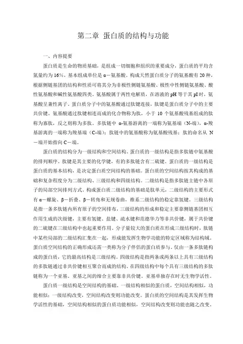 蛋白质结构与功能