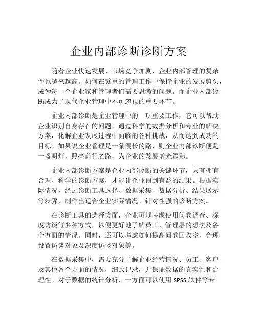 企业内部诊断诊断方案