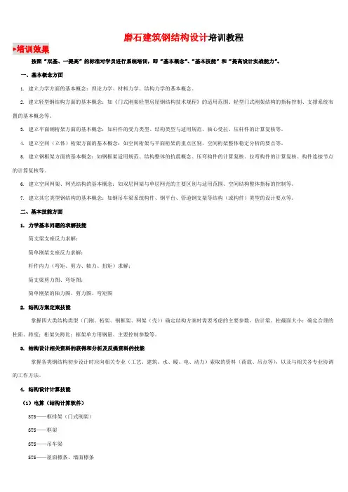磨石建筑钢结构设计培训教程