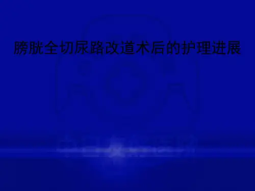 膀胱全切尿路改道术后的护理进展ppt课件