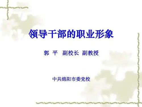 领导干部的职业形象1