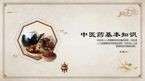 中医药基本知识PPT模板课件