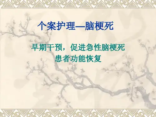 个案护理脑梗死