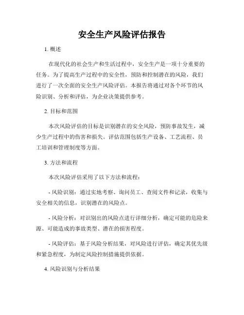 安全生产风险评估报告
