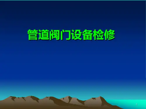 阀门设备检修ppt课件