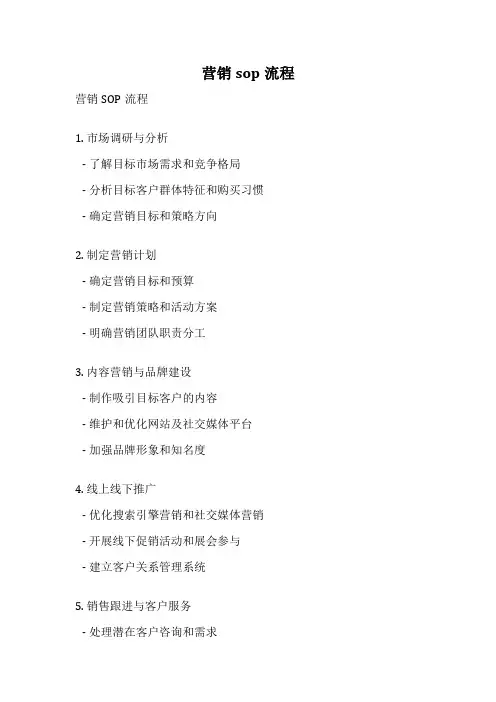 营销sop流程