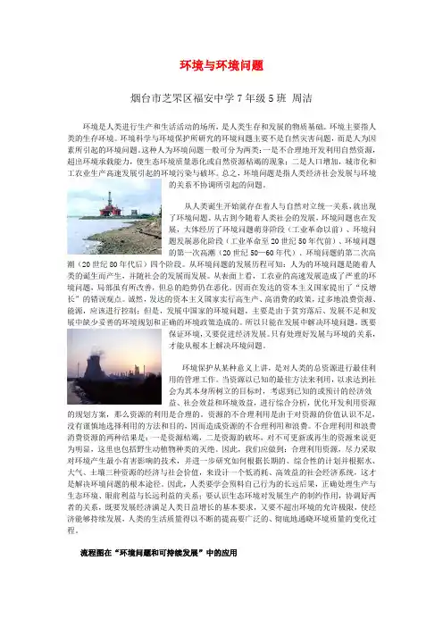 (环境管理)环境与环境问题