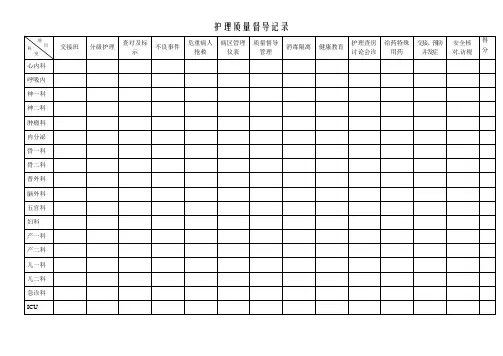 护理质量督导记录