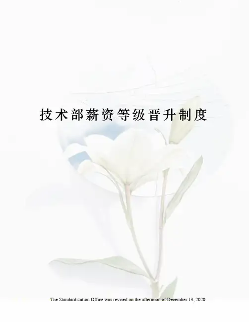 技术部薪资等级晋升制度