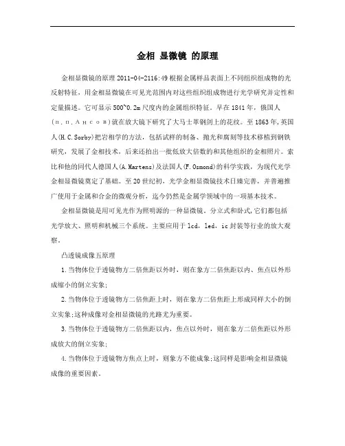 金相 显微镜 的原理