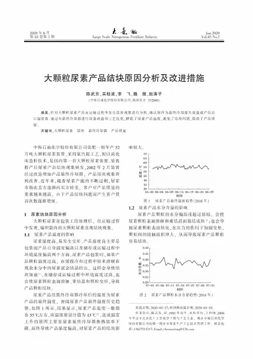 大颗粒尿素产品结块原因分析及改进措施