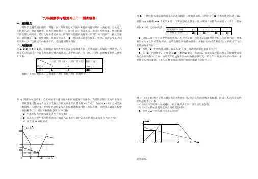 (整理版)九年级数学专题复习三图表信息