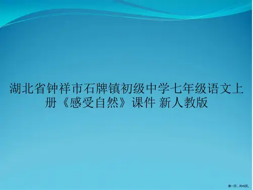 湖北省钟祥市石牌镇初级中学七年级语文上册《感受自然》课件 新人教版