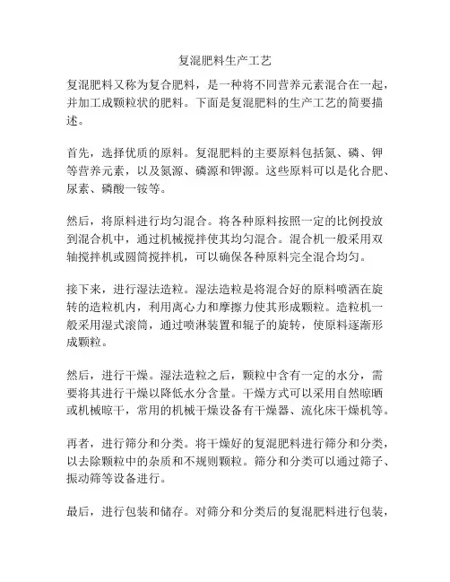 复混肥料生产工艺