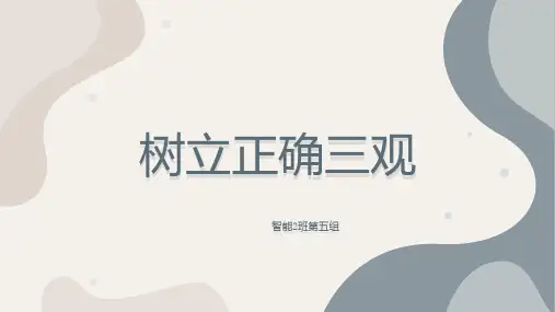 树立正确三观
