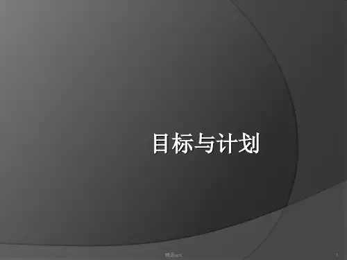 管理学目标与计划