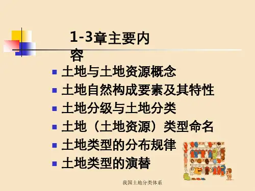 我国土地分类体系