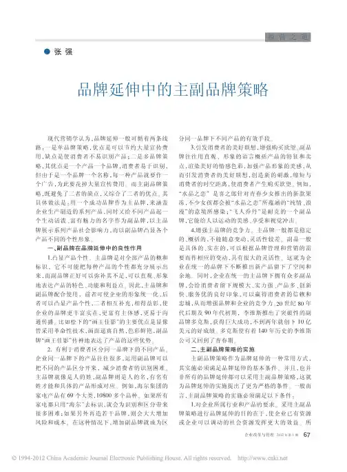 品牌延伸中的主副品牌策略_张强