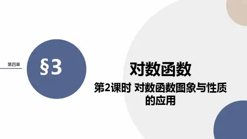 北师大版高中数学必修第一册 第四章 3-2《对数函数图象与性质的应用》课件PPT