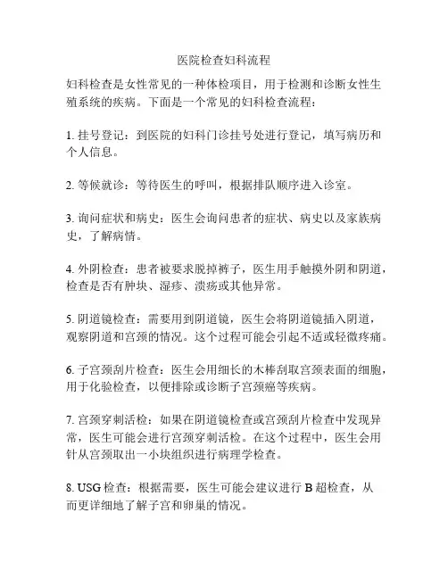 医院检查妇科流程