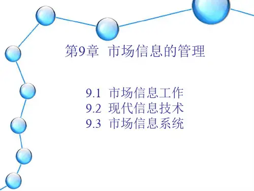第9章  市场信息的管理  《市场信息学》PPT课件