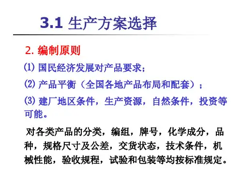 金属压力加工车间设计生产方案选择
