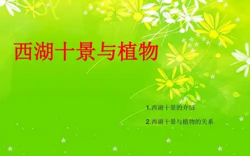 演示文档西湖十景