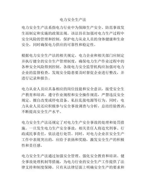 电力安全生产法