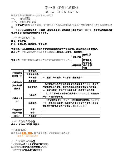 第一章 证券市场概述范文