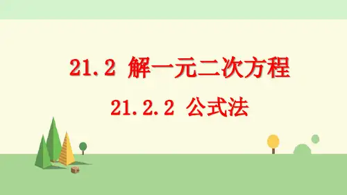 人教版数学九年级上册     公式法