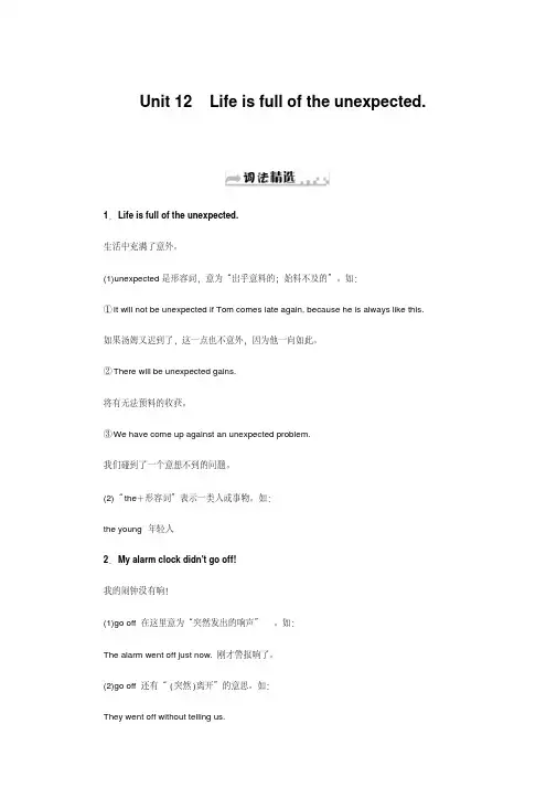 人教版九年级英语全册教师用书：Unit12