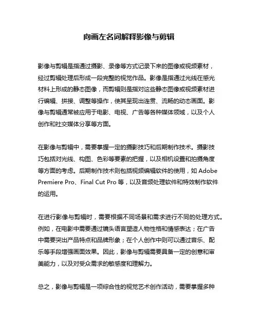 向画左名词解释影像与剪辑