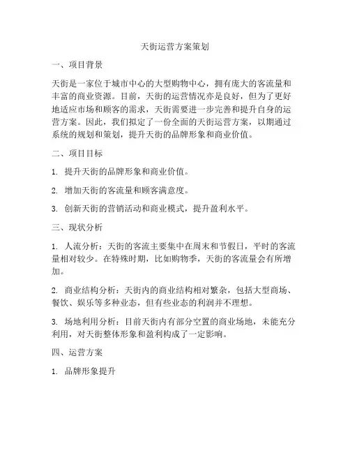 天街运营方案策划
