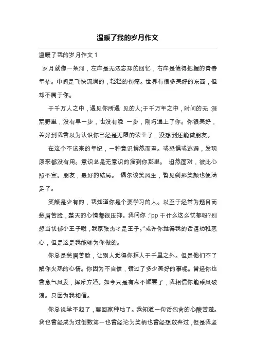 温暖了我的岁月作文