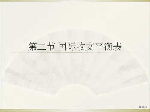 国际收支平衡表总结