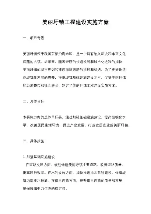 美丽圩镇工程建设实施方案