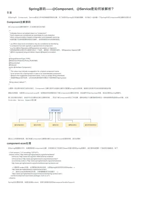 Spring源码——@Component，@Service是如何被解析？