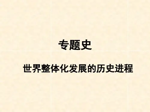 专题史 世界整体化发展的历史进程