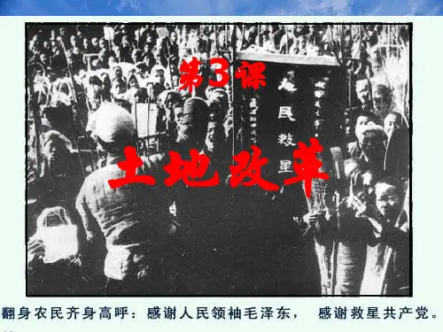 八年级历史下册《第3课土地改革》课件北师大版.pptx