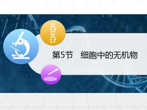 高中生物第二章第5节水和无机盐优秀课件