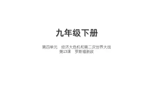 罗斯福新政++课件++2023--2024学年部编版九年级历史下册