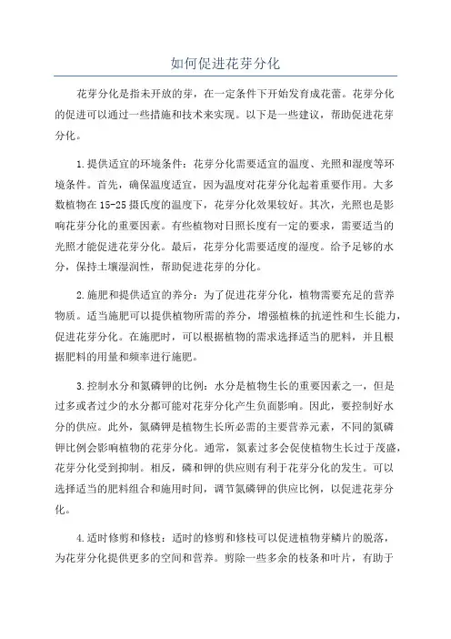 如何促进花芽分化