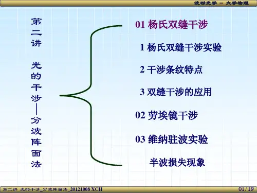 ppt_波动光学_02_光的干涉_分波阵面法