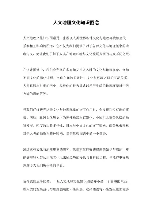 人文地理文化知识图谱
